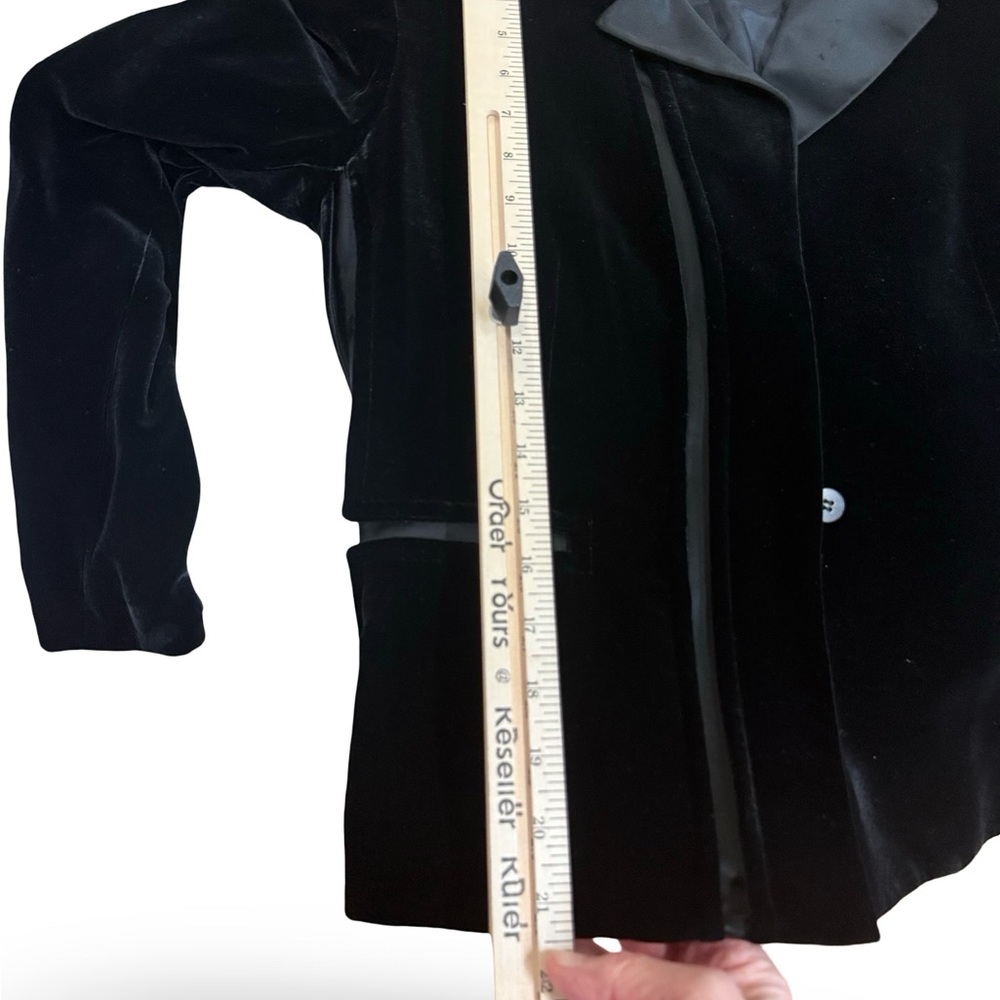 Albert Nipon Black Velvet Jacket Satin Lapels Vintage‎ SZ 6 - Picture 11 of 11
